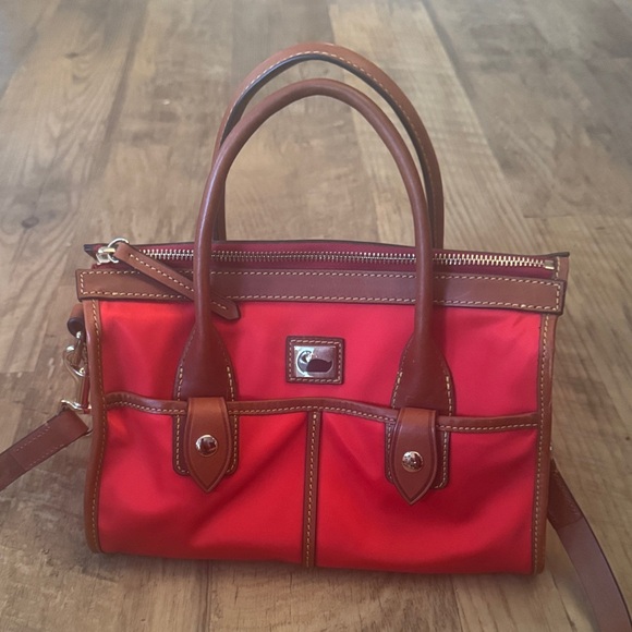 Dooney & Bourke Handbags - Dooney & Bourke Red WAYFARER Nylon Satchel/Shoulder Bag
